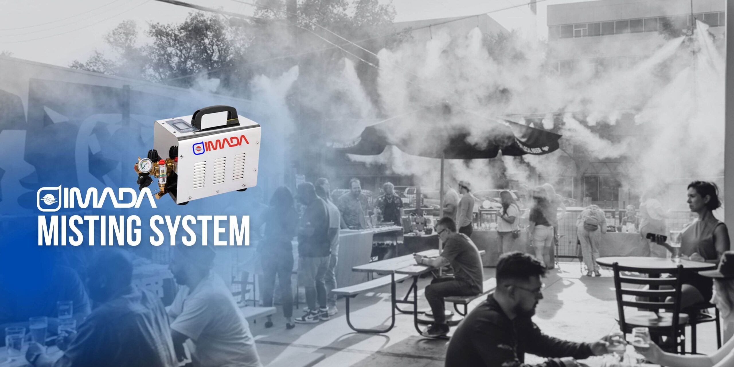Alat penghasil kabut untuk pendinginan udara luar ruangan dengan prinsip evaporative cooling